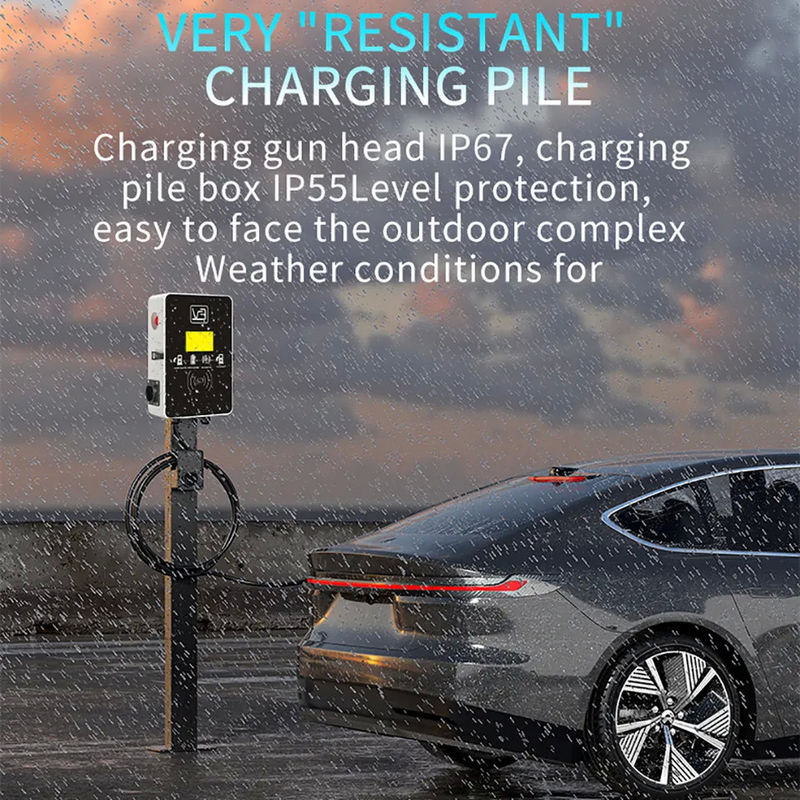 380v Sạc nhanh 3 giai đoạn Lắp tường Đồ xách Type 2 EV Charger