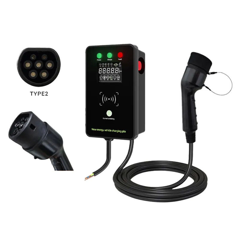 AC 220V Swiping Card 5 Gears Trạm sạc EV gắn trên tường với màn hình LED
