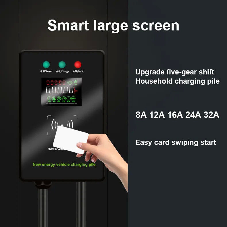Type1 và Type2 Smart màn hình lớn hơn tường gắn EV sạc trạm Blue Tooth