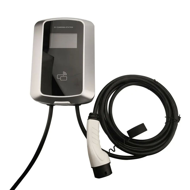 3 pha màn hình LCD màn hình tường đắp trạm sạc EV 7kw Điểm sạc EV