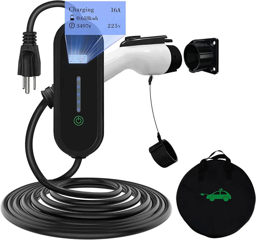 Màn hình loại 2 32A Hiển thị nhiệt độ bộ sạc AC EV di động Bảo vệ nhiệt độ