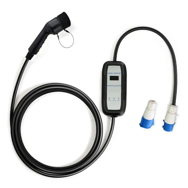 Chống sét 32A Loại 1 và Loại 2 Bộ sạc AC EV di động với màn hình hiển thị