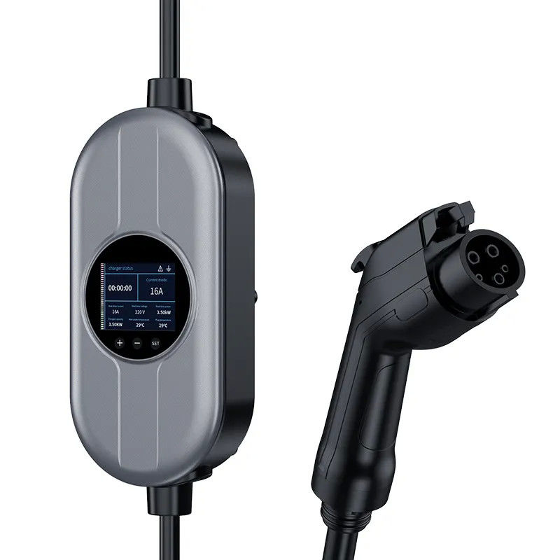 Loại 2 IEC Đèn thí điểm hiện tại có thể điều chỉnh OLCD Bộ sạc AC EV di động không thấm nước