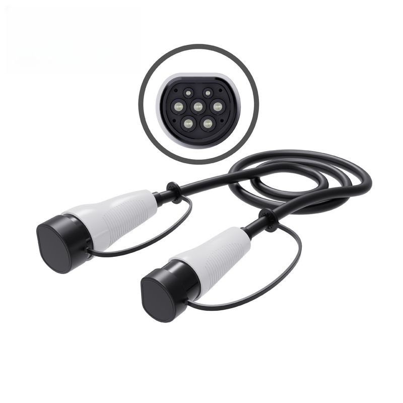 Súng đôi 3 pha Cáp sạc 22kw Loại 2 Bộ sạc xe điện di động